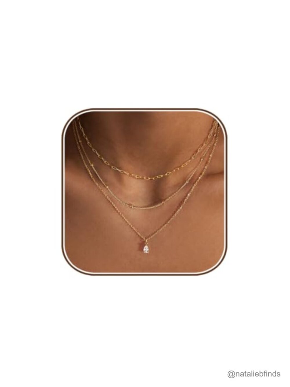14k Gold Plated Layered CZ Choker Necklace Stack for Women